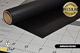 BEECRAFT Heat Transfer Vinyl Roll (Black) - HTV Iron on Vinyl 100% Ultra Matte PU - 15.7