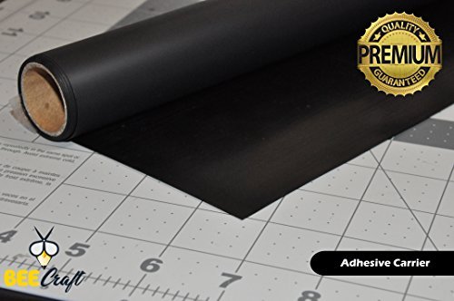 BEECRAFT Heat Transfer Vinyl Roll (Black) - HTV Iron on Vinyl 100% Ultra Matte PU - 15.7
