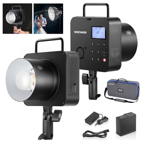 NEEWER Q4 400Ws 2.4G TTL Studio Flash [New Look] 1/8000 HSS 2800mAh Battery Powered Outdoor Strobe Photography Monolight with Carrying Bag, 30W Modeling Lamp/400 Full Power Flash/0.01-1.2s Recycling