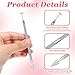 Lnngub 5 Pcs Cuticle Pusher Tool,Dual-Ended Cuticles Pushers Metal Cuticle Pusher and Scraper Stainless Steel Nail Scraper Tool Nail Cleaner Tools for Professional Salon & Home Manicure
