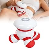 Mini Massagegerät, Handmassagegerät Vibration Körper Massager mit LED-Licht, Batteriebetrieben (Batterien nicht enthalten)