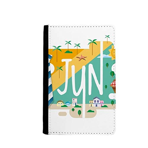 Étui portefeuille passeport et cartes Motif juin pour voyage