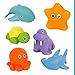 Giochi Bagnetto per Bambini, Confezione 6pz, Testati per Sostanze Nocive e BPA, Giocattoli Galleggianti a Forma di Animali per Vasca da Bagno da 6 Mesi in Su, Sviluppa Abilità Motorie e Forza di Presa