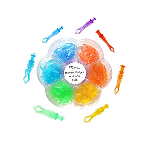 210 Pcs Dental Plastic Poly Wedges Dental Diamond Wedges Autoclave Medical Plastic Disposable Interdental Composite Restoration Materials Dentistry Tool,7 Sizes Kit #TOP3