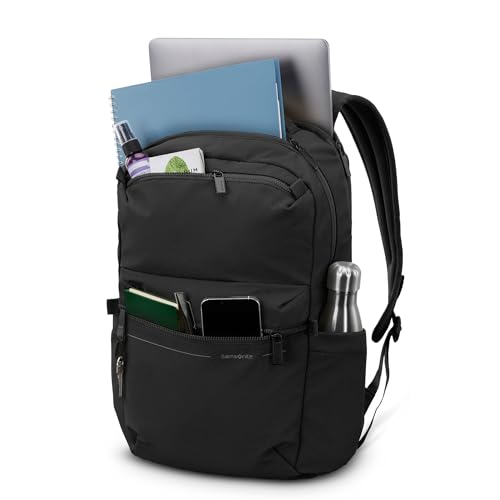 Image of Samsonite Better Than Basic Backpack - Dedicated Laptop Compartment, Quick Stash Front Pockets and Lightweight Breathable Airmesh - Black