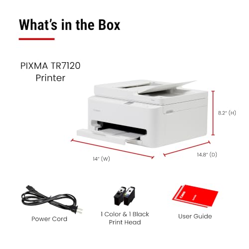 Canon PIXMA TR7120 Wireless Color Inkjet Printer, Duplex Printing, White – Home Printer with Copier/Scanner, Auto Document Feeder, Compact Design, Intuitive Control Panel - image 8