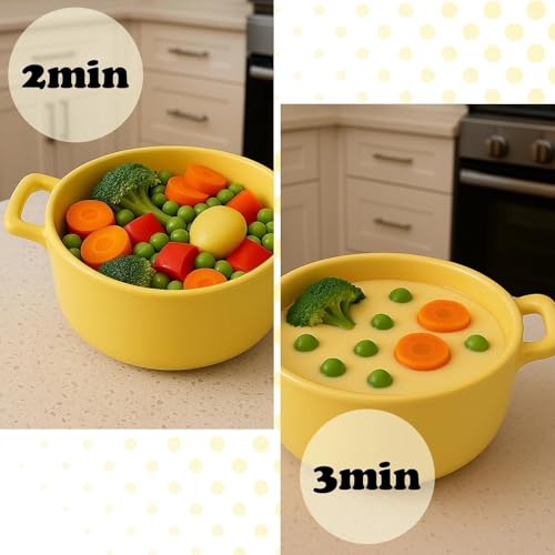 19oz Mini Silicone Steamer Microwave Bowl, Dishwasher Safe, No Stain Pot - image 9