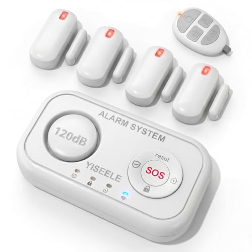 YISEELE Alarme Maison sans Fil: Centrale 120dB - Kit Alarme Maison avec Alarme Porte et fenêtre - détecteur de Chute - Protégez Votre Famille et Vos biens...
