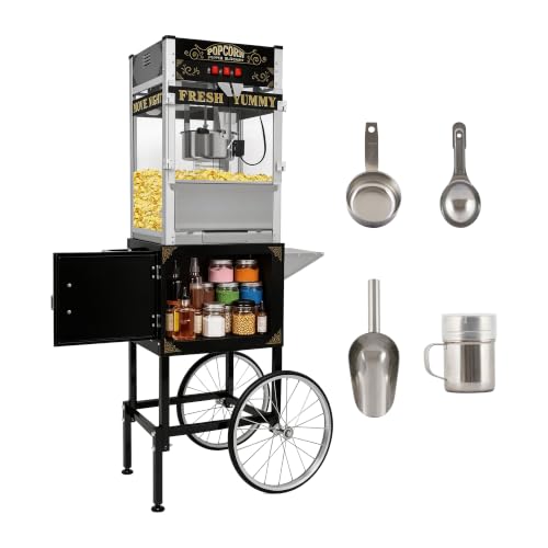 12 oz Popcorn Machine Cart for Light Commercial Use