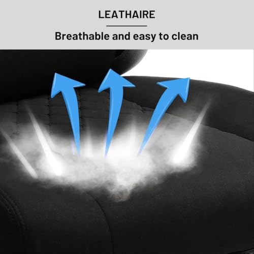 Image of GTPLAYER Ergonomic Gaming Chair with Footrest, Fabric Office Chair, Black