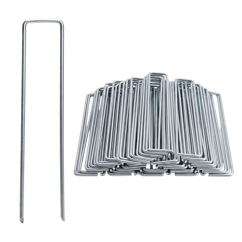 Garronda Erdanker Bodenanker 150 x 25 mm 25 Stück aus Metall für Gartenvlies und Unkrautvlies Bodenheringe zur Befestigung im Garten für Beet Bodenabdeckung und Vlies Fixierung GD-0179