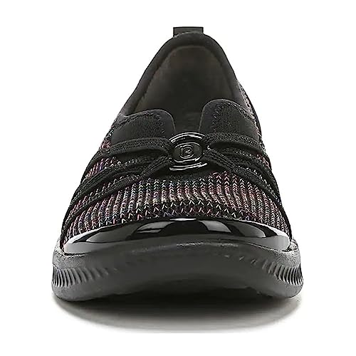 BZees Women's Niche Ballet Flat, Black Rainbow, 9.53