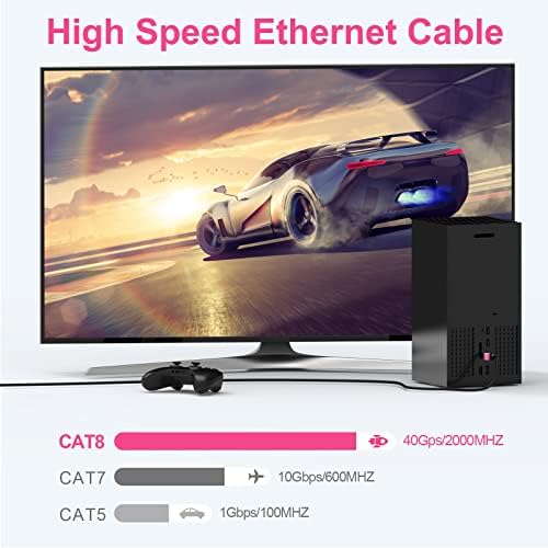250FT Cat8 Outdoor Ethernet Cable, In-Ground, 26AWG Pure Copper Cat 8, Heavy Duty Direct Burial, LLDPE UV Jacket, Waterproof, 40Gbps 2000Mhz SFTP Patch Cord, POE, Network, Internet, with 25 Cable Ties