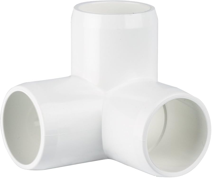 3 Way UPVC Pipe Tee Corner Fittings, Furniture Grade for Building UPVC Furniture, Greenhouse, Pipe Fittings, decoration for Durga Pooja, Size-3/4 inch, Colour-White, Pack of 4 (B0D9BFJ2HP) Amazon Price History, Amazon Price Tracker