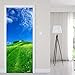 XAONUO Türtapete Selbstklebend Vinyl Türposter 3D Wiese Himmel Landschaft 40X120Cm Diy Türaufkleber Türfolie Türposter Selbstklebende Tür Abnehmbare Heimtapete Dekorative Kunst