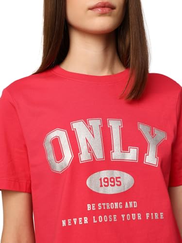Image of ONLY Women's Cotton Regular Fit T-Shirt