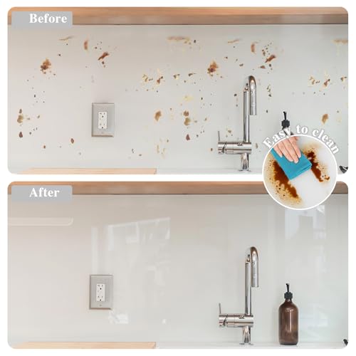 Klebefolie Transparent Selbstklebend folie für möbel 40×300cm, Wandschutzfolie Selbstklebend Tischfolie Buchfolie durchsichtig Möbelfolie, Transparent Wasserfest Spritzschutz Küchenrückwand Tapete