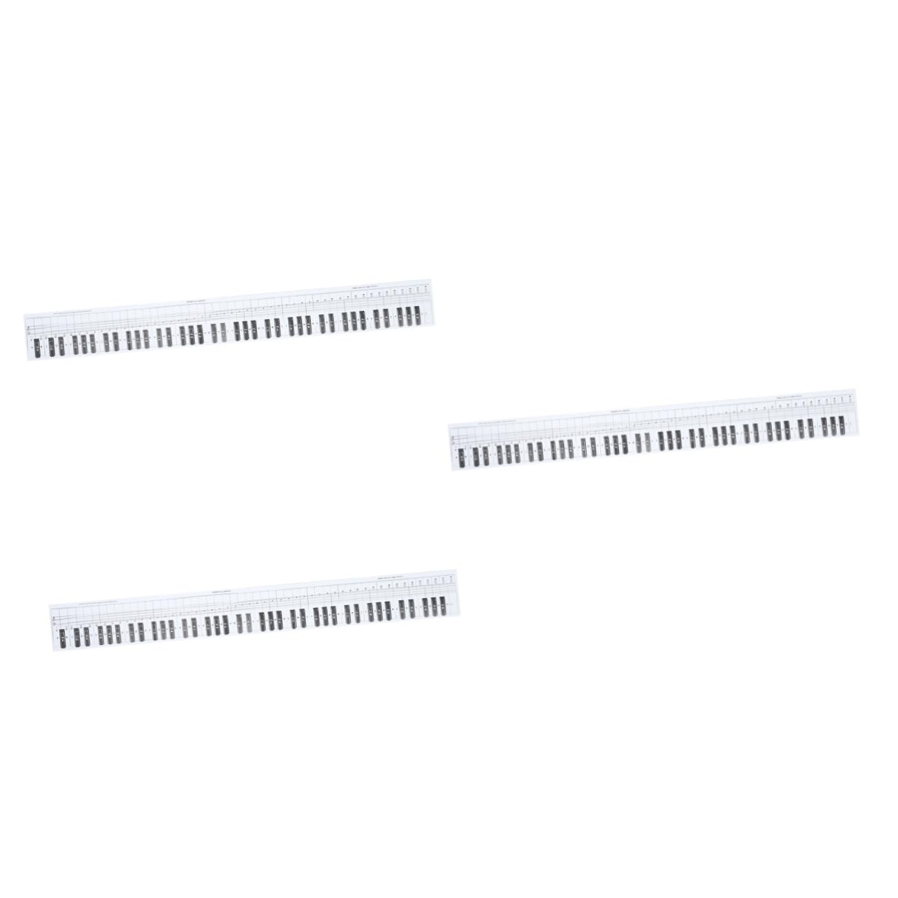 Alasum 3piezas Guía De Práctica Para Teclado De Piano De Teclas Cartel De Referencia Para Estudiantes y Profesores Material Diseño Portátil Color