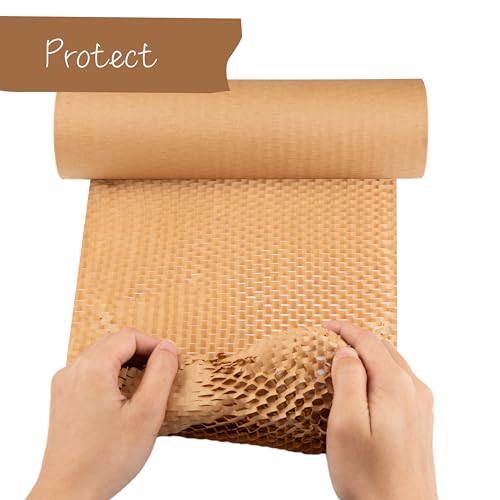 Ready-Roll-Packaging-Paper-12-x-33-Honeycomb-Cushioning-Wrap-Perforated-Packing-1-Rolls-Honeycomb-Wrap-Roll-Packing-Honeycomb-for-Packing-Moving-void-fill-paper