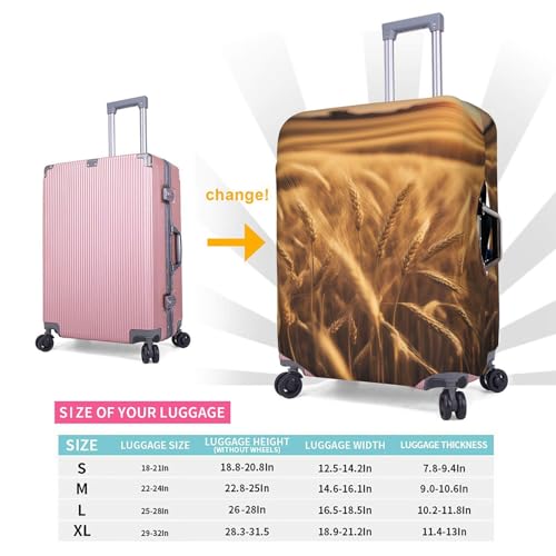 Wheat Field Print Travel Elastic Suitcase Luggage Baggage Cover Protector, Washable And Anti-Scratch 6