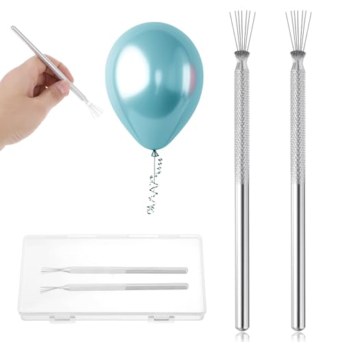 Xyembu 2PCS Balloon Popper Tool Striker Burster Stick with 7 Iron Pins Practical and Convenient Balloon Popper Tool Ideal for Cleaning After a Party