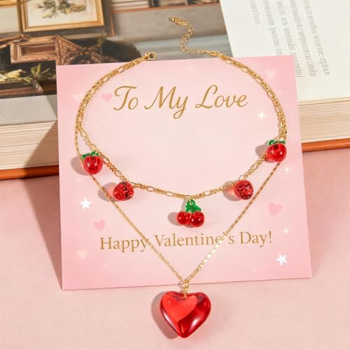 Collier fraise pour femme le cadeau délicat de Saint-Valentin - 4