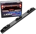 iJDMTOY Smoked Lens 9-LED Rear Truck Bed Mounted Center Tailgate Running Light Bar, Compatible with 1999-2010 Ford F-250 F-350 F-450 DRW, Also Fit Other Truck/Pickup
