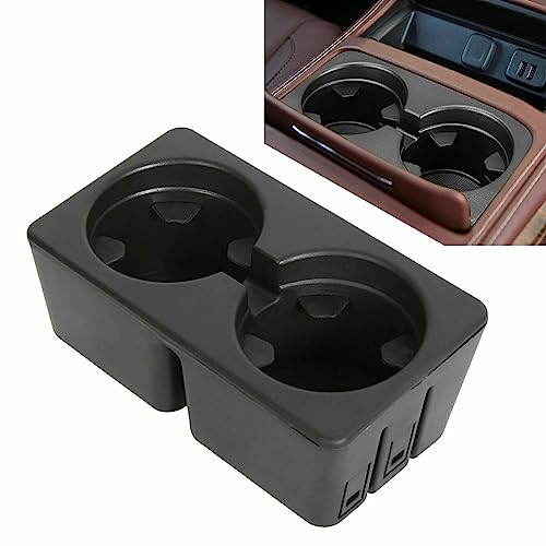 Portavasos Doble para Vehículo de Plástico ABS Negro miniatura 1