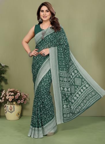 Image of Yashika Women's Georgette Saree with Blouse Piece for Traditional Ethinic Wear Sari