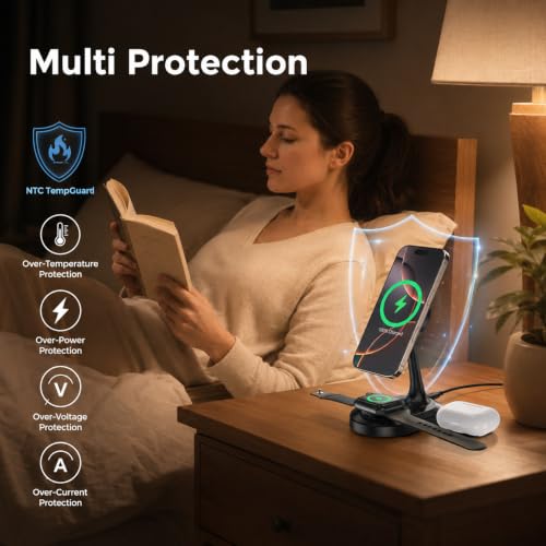 Image of Voice-tank 3 in 1 Flexible Magnetic Wireless Charging Station