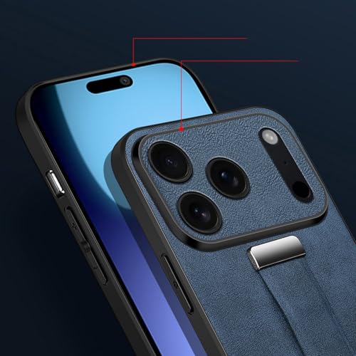 Étui iPhone 17 Air orange en cuir et silicone avec anneau de support arrière