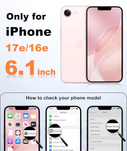Image of FNTCASE for iPhone 17e Case Pink: Translucent iPhone 16e Cases Compatible with MagSafe, Camera Protection & Tempered Glass Protector, 14FT Military Grade Drop Tested, Matte Skin-Friendly Cover