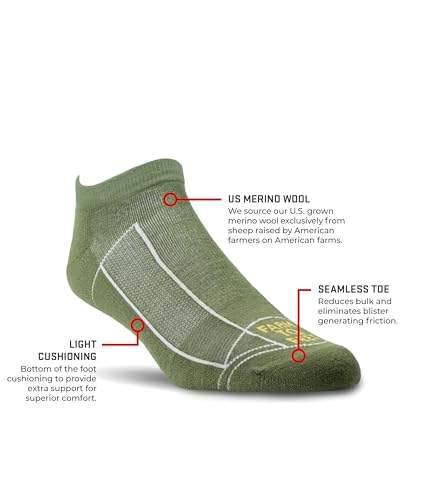 Farm to Feet Men's Greensboro Multisport Low Socks2
