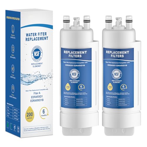 EDRARXD1 Water Filter Replacement Compatible with Whirlpool EDRARXD1 Everydrop Filter A EDRARXD1B WRMF3636RZ WRMF3636RW WRMF3636RB 2 Pack