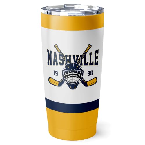 Image of ANTKING Nashville Tumbler 20oz Custom Name Number Travel Mug Gifts | Stainless Steel Insulated Coffee Cup for Men Women