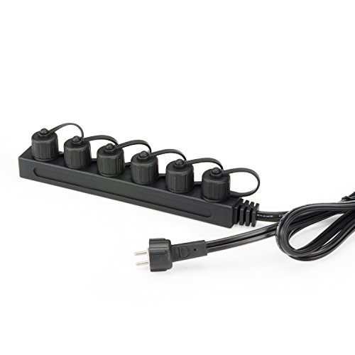 Aquascape 84022 12 Volt with Quick Connects 6-Way Lighting Splitter Black