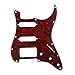 Musiclily HSS 11 Holes Strat Electric Guitar Pickguard for Fender US/Mexico Made Standard Stratocaster Modern Style Guitar Parts,4Ply Red Tortoise