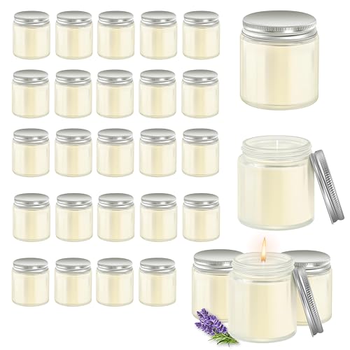 Cmoott 24 Pcs 4 Oz Mason Jar Candles, Lavender Scented