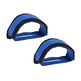 TOBBOMEY Cubierta De Pedal De Bicicleta Banda Dedo del Pie Pedales Accesorios para Bicicletas Adulto Ligero Piñón Fijo Pedalina De Fahrrad Fahrradpedale Engranaje Ciclista Azul