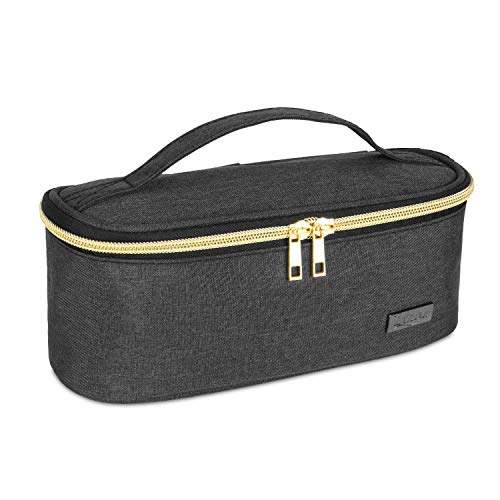 Luxja Etui do Przechowywania Lakieru do Paznokci - Uchwyt i Torba na 12 Butelek (15 ml) - Etui na Małe Narzędzia, Czarne