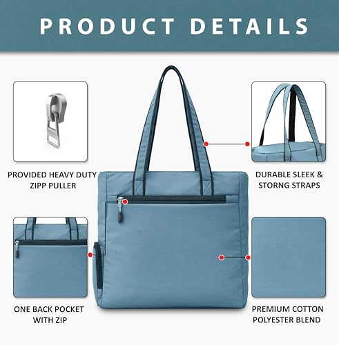 Image of Lusive's Double Pocket Handbag for Women: Stylish, Ideal Companion for Work, Travel, Polyester Material, Spacious 10-liter Capacity, 6 Pockets. (Black & Grey)