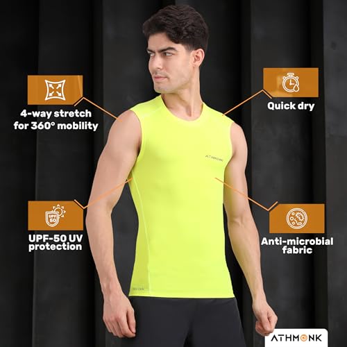 Image of Compression Vest Tank Body Shaper Without Sleeve for Men - Gym Shirt for Men Men Shapewear - Keep Dry Tight Skin Fit - Breathable Inner for Men Sports Wear Workout Gym Sports
