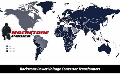 ROCKSTONE POWER 2000 Watt Voltage Converter Transformer - Heavy Duty Step Up/Down AC 110V/120V/220V/240V Power Converter - Circuit Breaker Protection – DC 5V USB Port - CE Certified [3-Year Warranty]