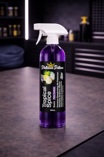 Image of Water-Based Car Air Freshener Spray | Luxury Automotive Deodorizer | Mold-Resistant Formula | Eliminates Odors and Refreshes Vehicle Interior | 17 fl oz | Tropical Splice