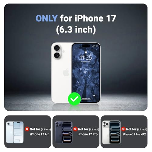 jaroco Magnetic for iPhone 17 Case, [Compatible with MagSafe][Military Grade Drop Protection][Heavy Duty Protection][Non-Slip][Shockproof] 2-Layer Durable Bumper Phone Case 6.3''-Blue Purple by jaroco - Used condition - Image 6