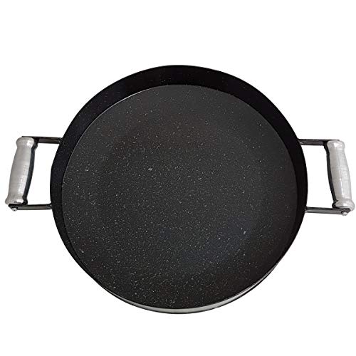 Disco Chapa Esmaltado Com Borda E Alça Para Assar Carne Bifeteira