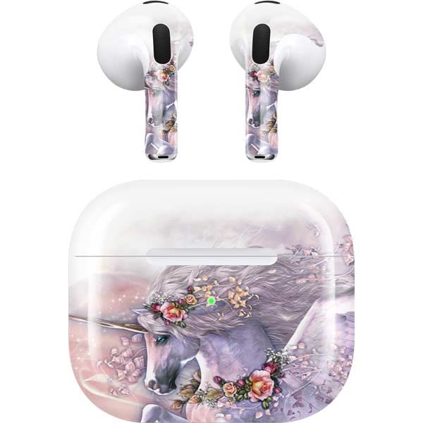 Skinit Decal Audio Skin Compatible with Apple AirPods (3rd Gen, 2021) - Tate and Co. Spring Flight Unicorn Design