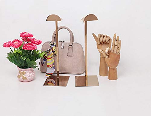 Greneric 2 Pack Metal Adjustable Handbag Display Stand Holder Hanging Bag Rack For Retail Store Windows Tabletop Display Props Shelves Organizer Storage For Home (Titanium) #TOP3