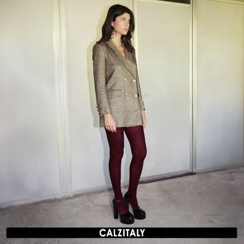 Image of CALZITALY Opaque Colour Tights - 80 DEN Thick Tights, Microfiber Pantyhose, S - 4XL Available in Plus size - Italian Hosiery