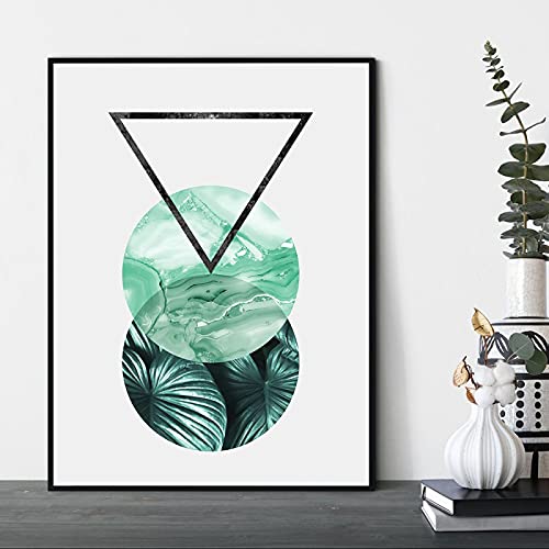 Affiche géométrique botanique minimaliste pour salon art sur toile scandinave moderne 50x70cm